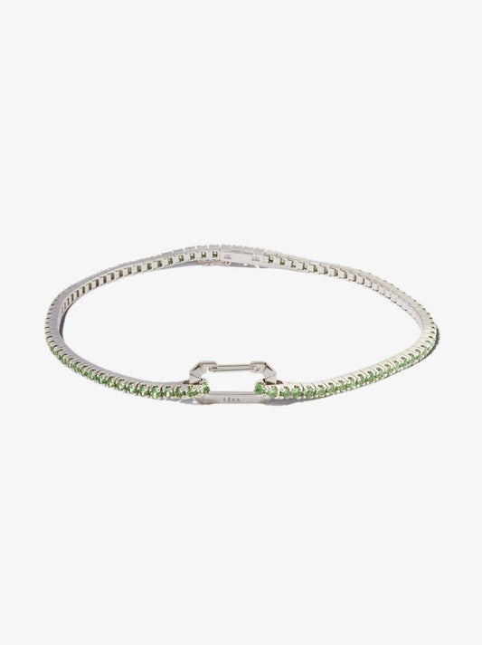 18k White Gold Paris Sapphire Tennis Anklet