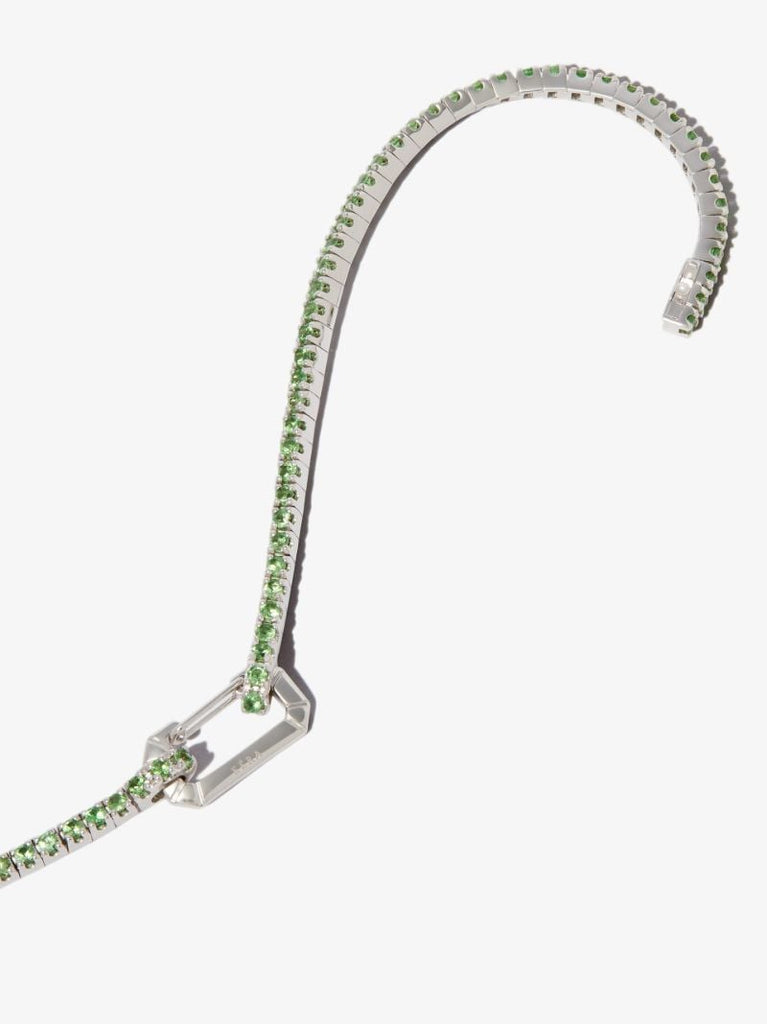 18k White Gold Paris Sapphire Tennis Anklet