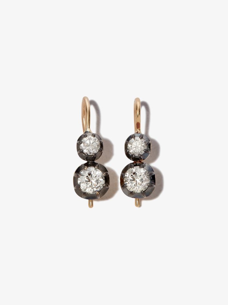 14k Yellow Gold Sophia Diamond Earrings