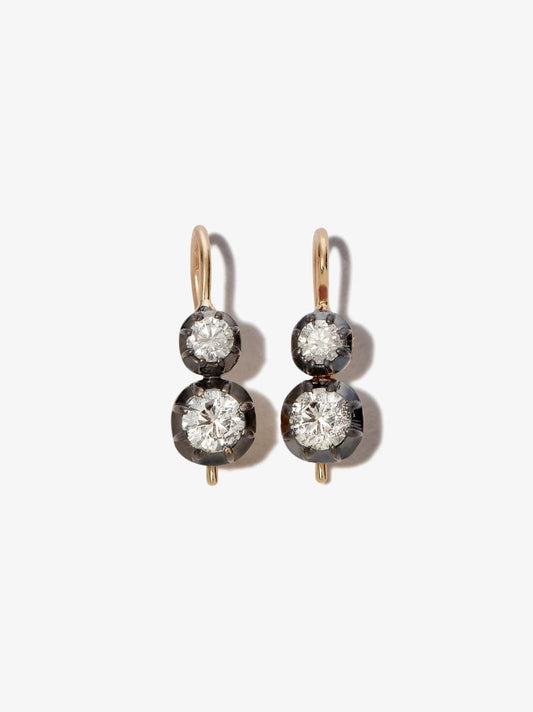 14k Yellow Gold Sophia Diamond Earrings