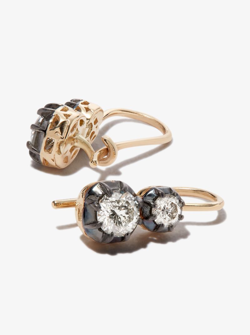 14k Yellow Gold Sophia Diamond Earrings