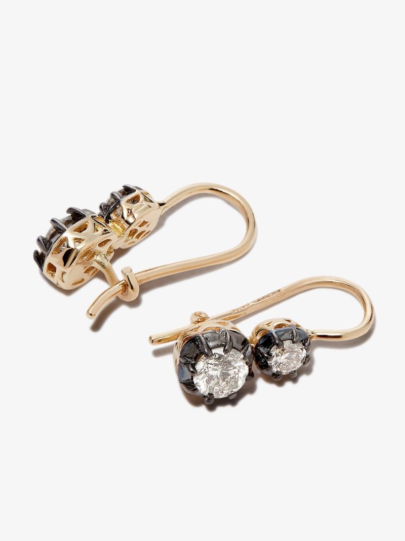 14k Yellow Gold Sophia Diamond Earrings