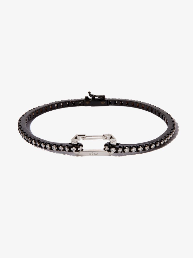 18k Black and White Gold Paris Diamond Tennis Bracelet