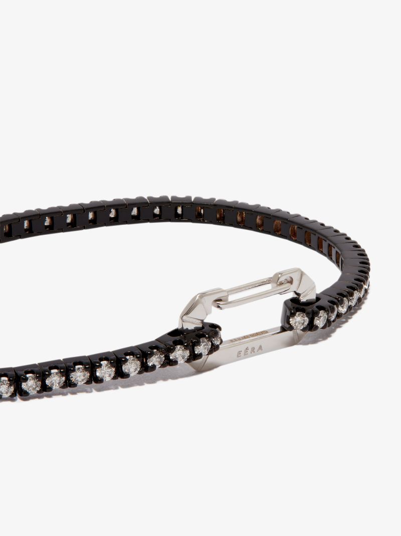 18k Black and White Gold Paris Diamond Tennis Bracelet