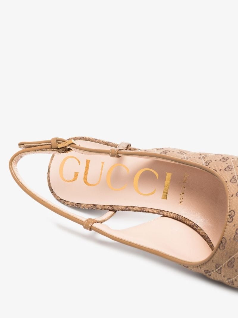 Beige Gg 55 Slingback Pumps