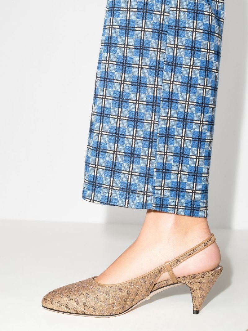 Beige Gg 55 Slingback Pumps