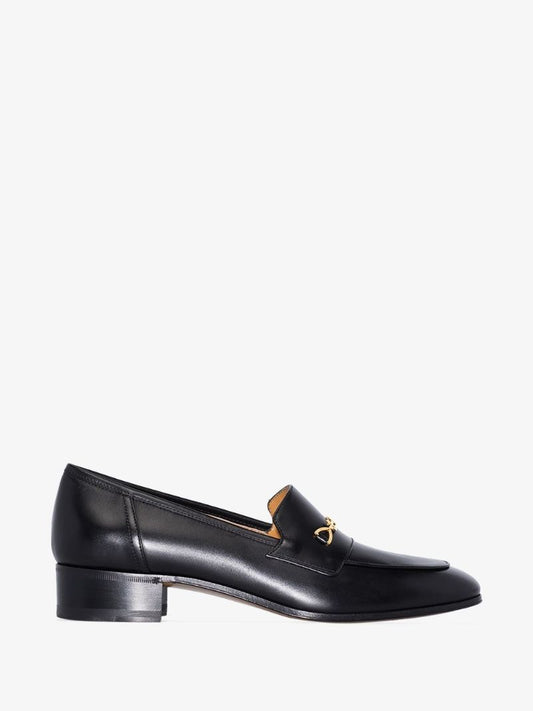 Black Horsebit 40 Leather Loafers