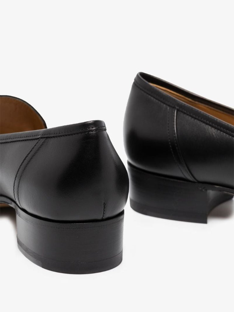 Black Horsebit 40 Leather Loafers