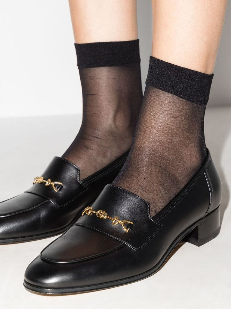 Black Horsebit 40 Leather Loafers