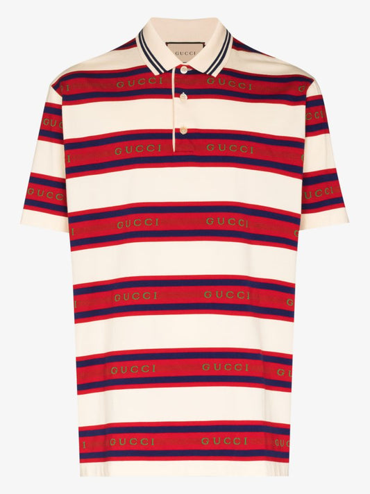 Striped Logo Polo Shirt