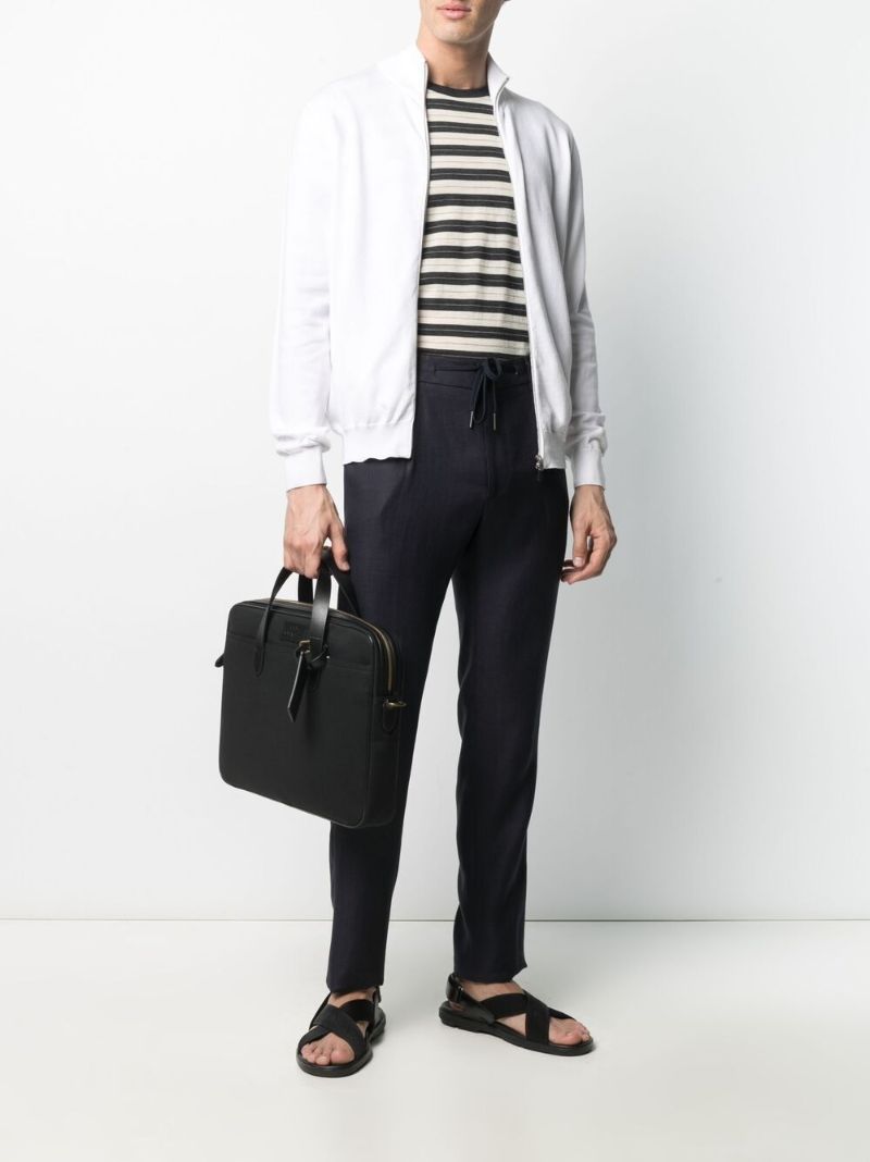 Black Commuter Logo Patch Briefcase