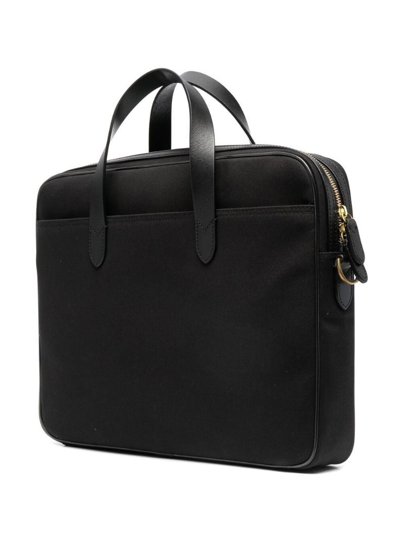 Black Commuter Logo Patch Briefcase