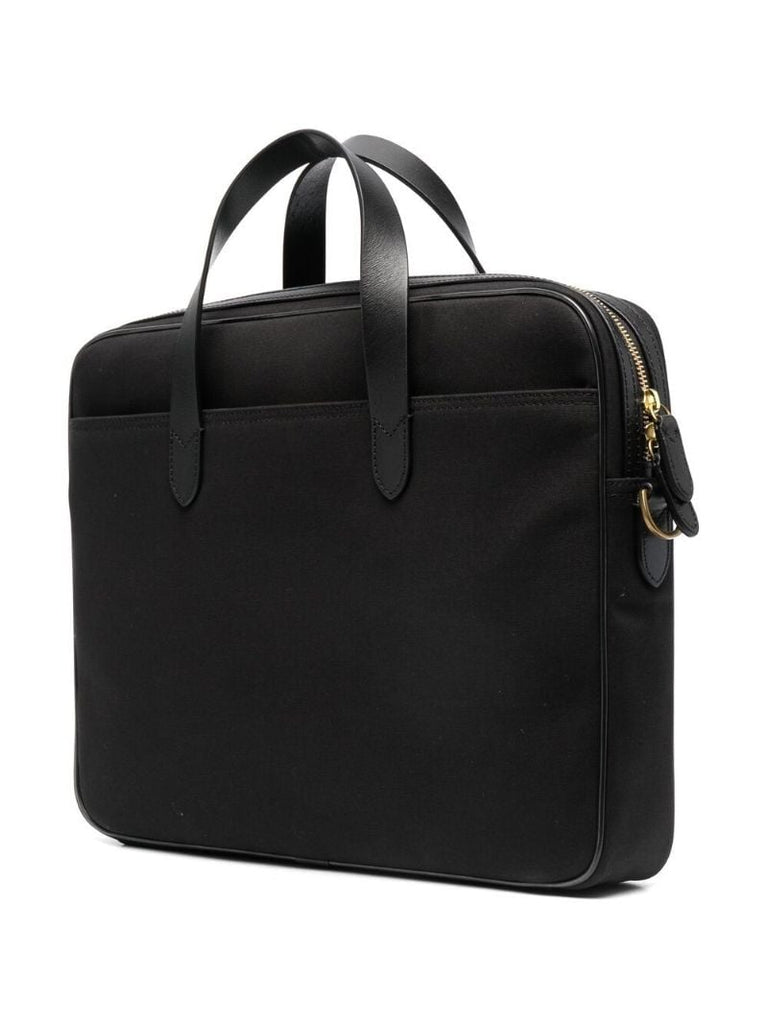 Black Commuter Logo Patch Briefcase