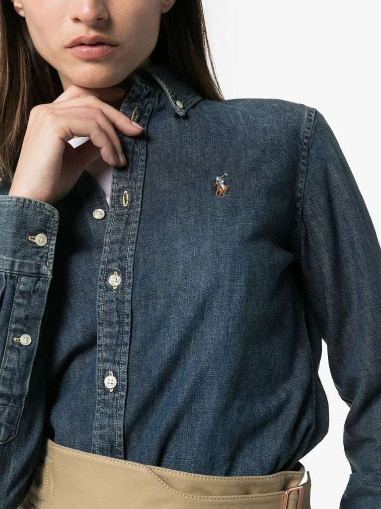 Blue Polo Pony Denim Shirt