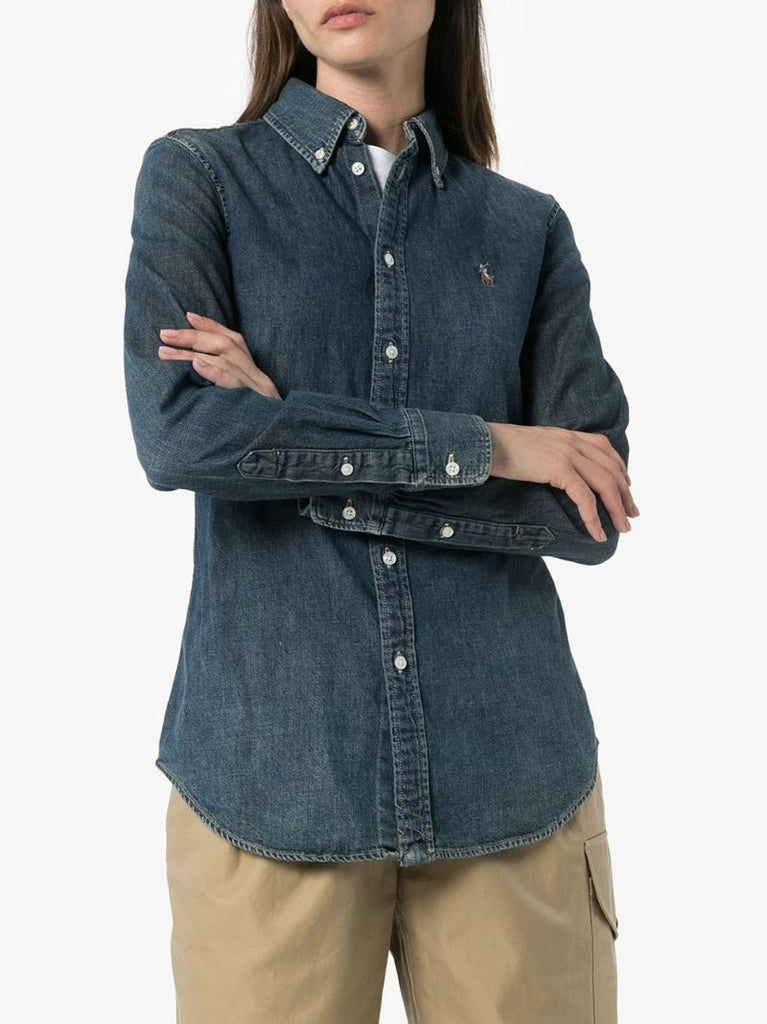 Blue Polo Pony Denim Shirt