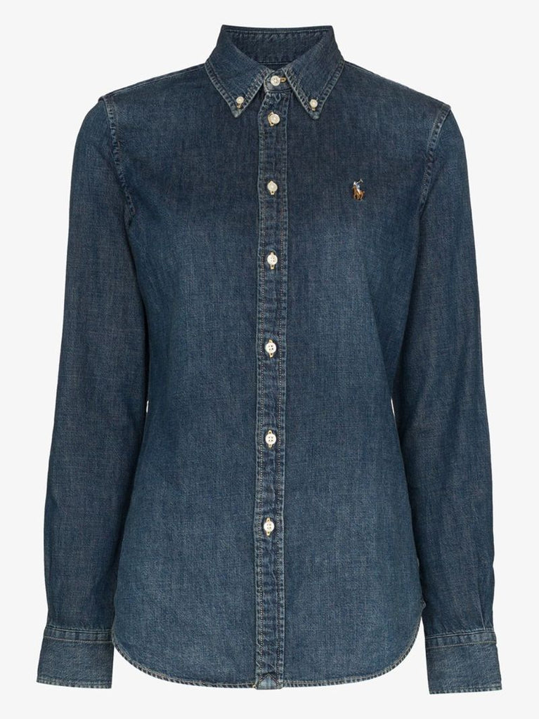 Blue Polo Pony Denim Shirt