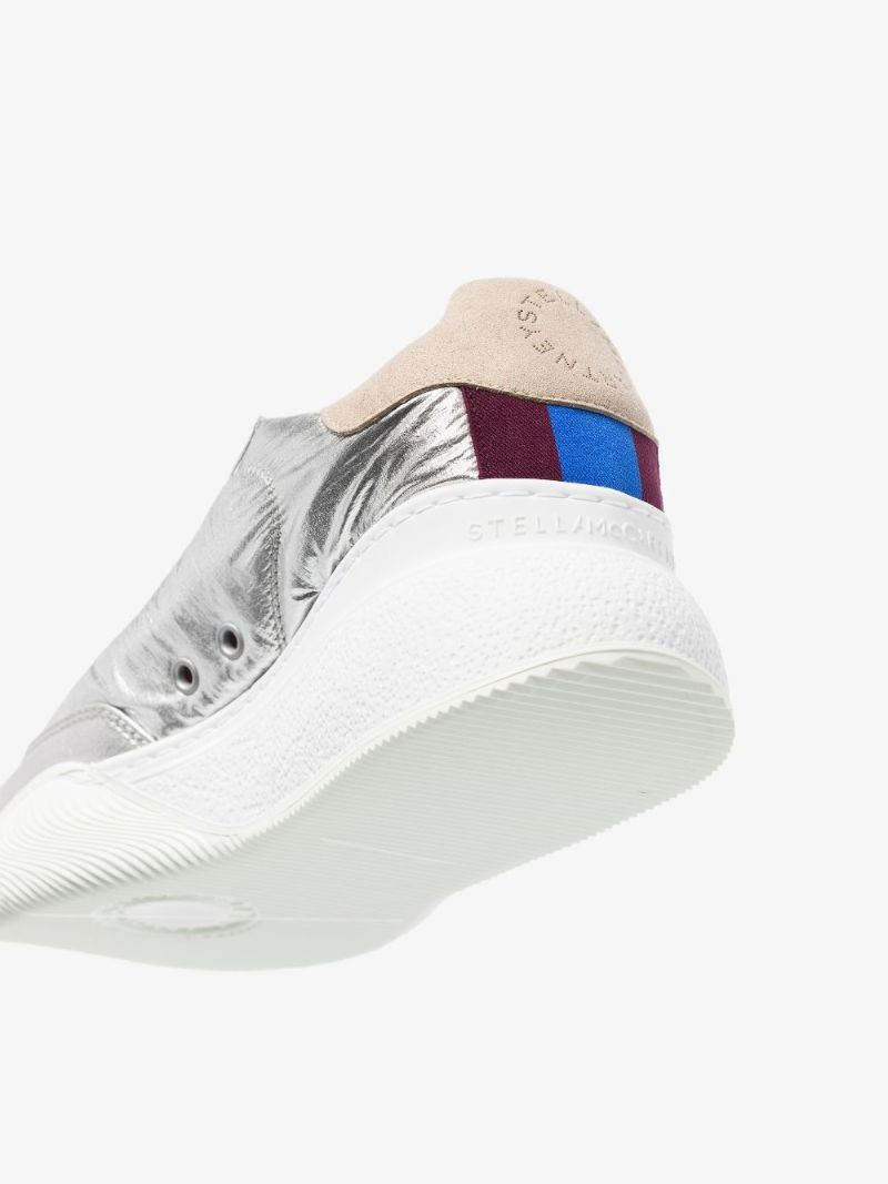 Silver Loop Lace-up Sneakers