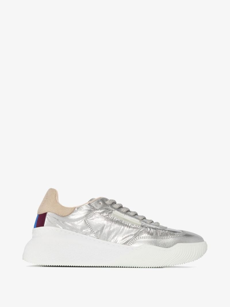Silver Loop Lace-up Sneakers