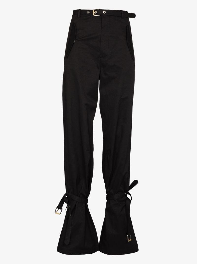 Buckled Wide Leg Trousers