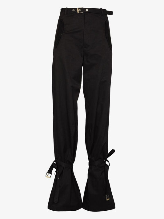 Buckled Wide Leg Trousers