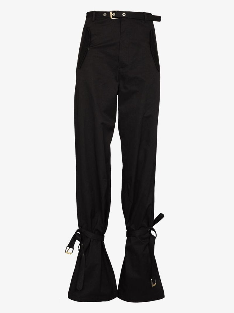 Buckled Wide Leg Trousers
