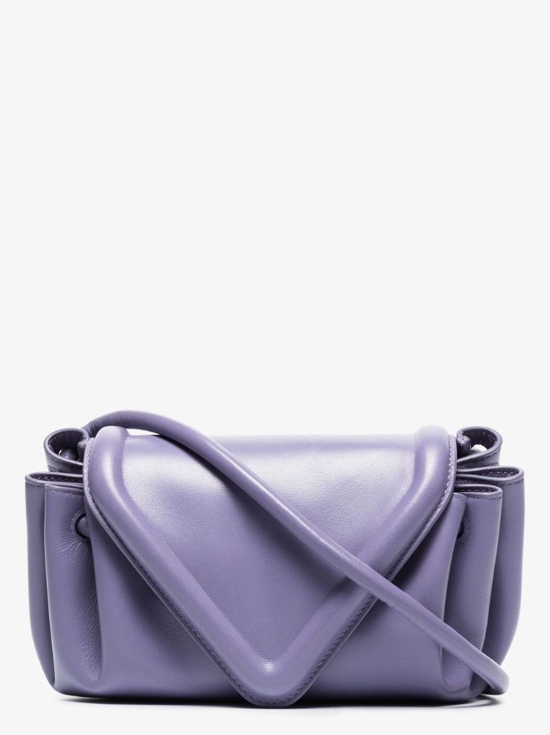 Purple Beak Small Leather Cross Body Bag