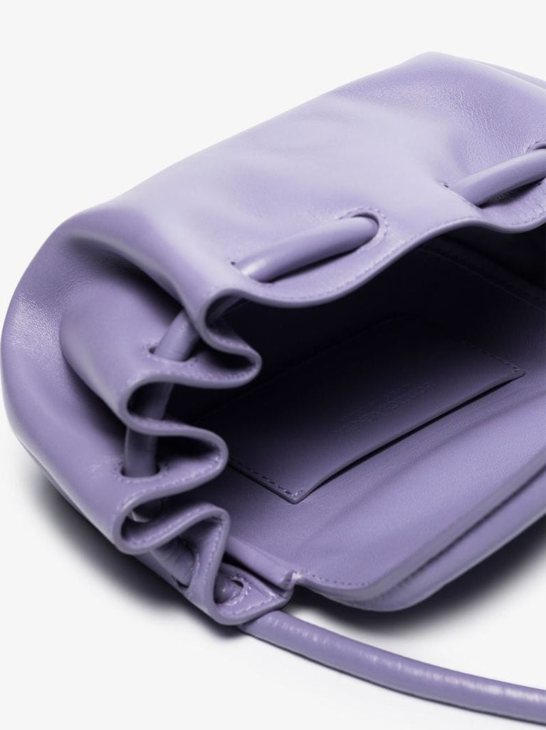 Purple Beak Small Leather Cross Body Bag