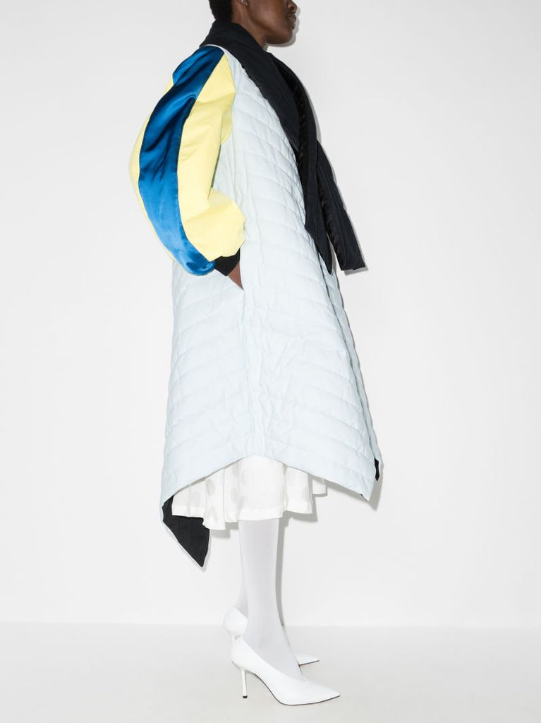 Colour Block Quilted Coat