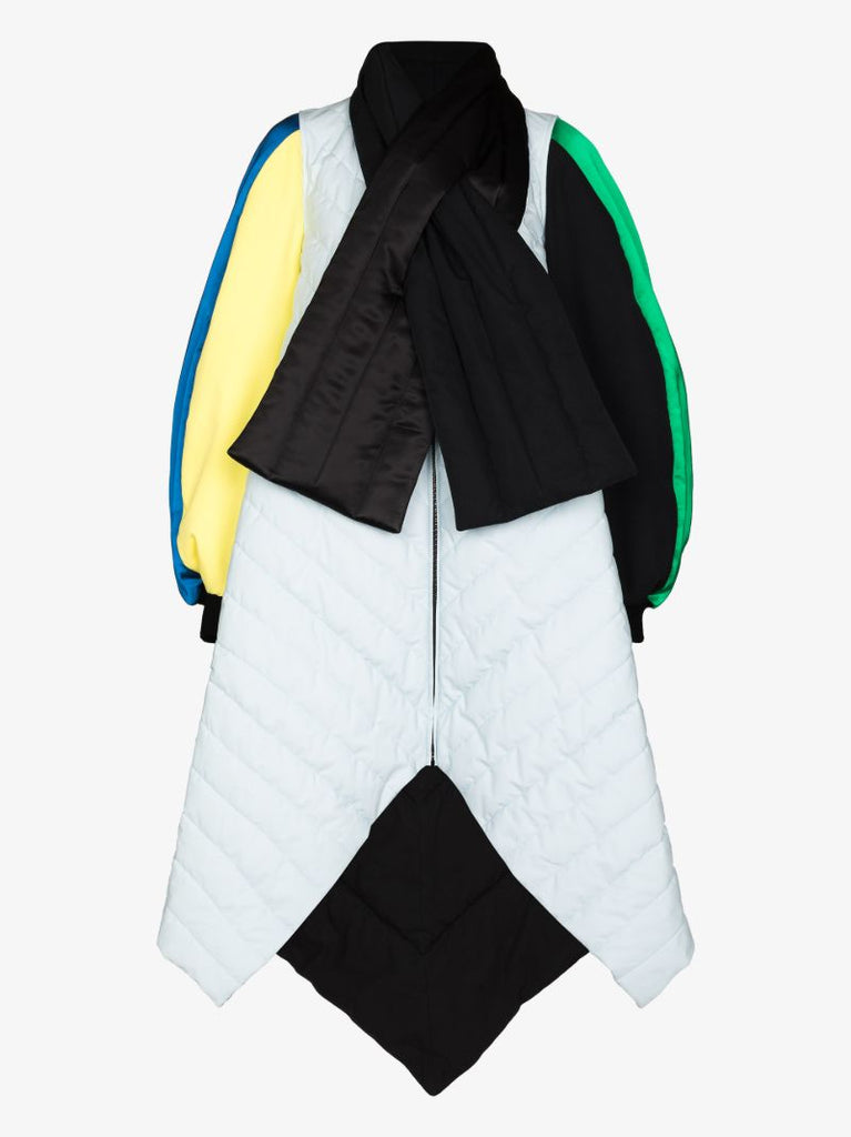 Colour Block Quilted Coat