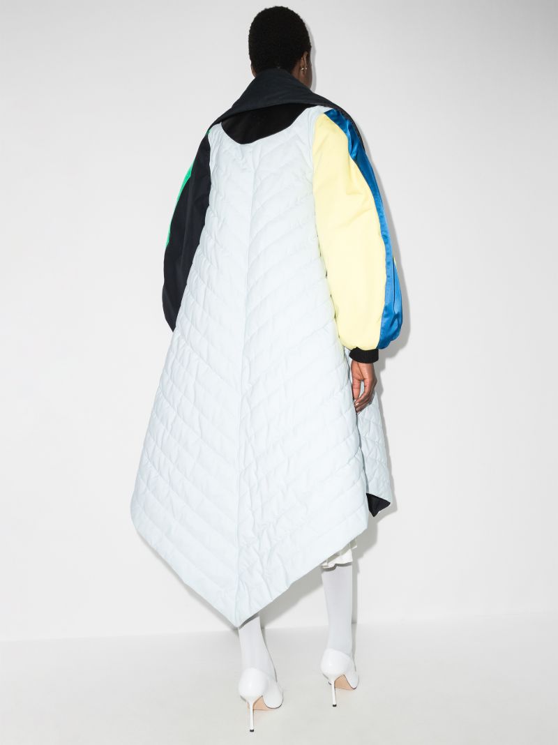 Colour Block Quilted Coat