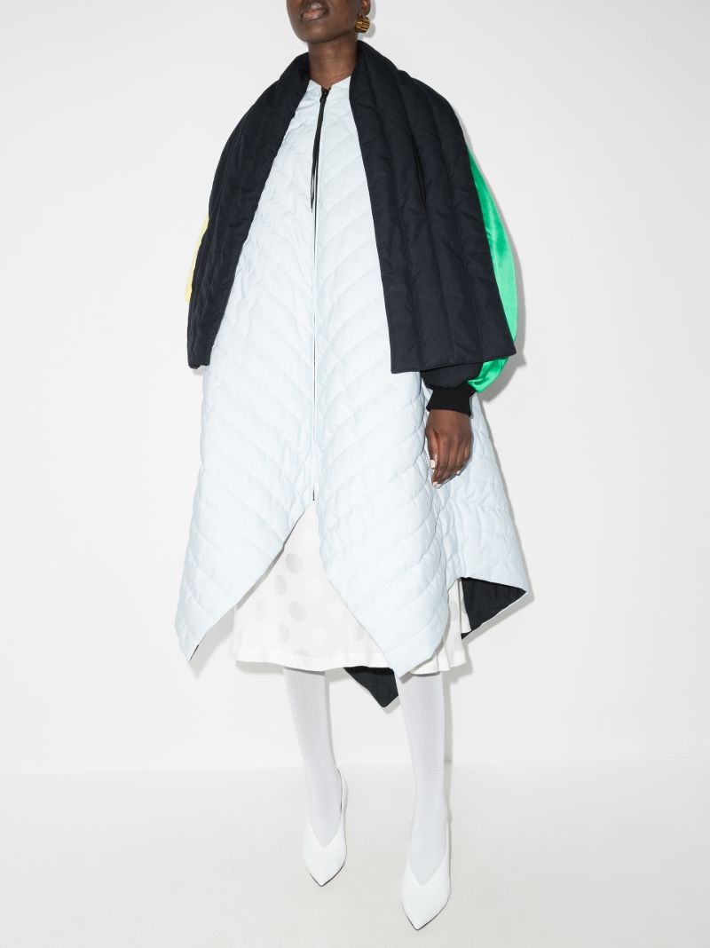 Colour Block Quilted Coat