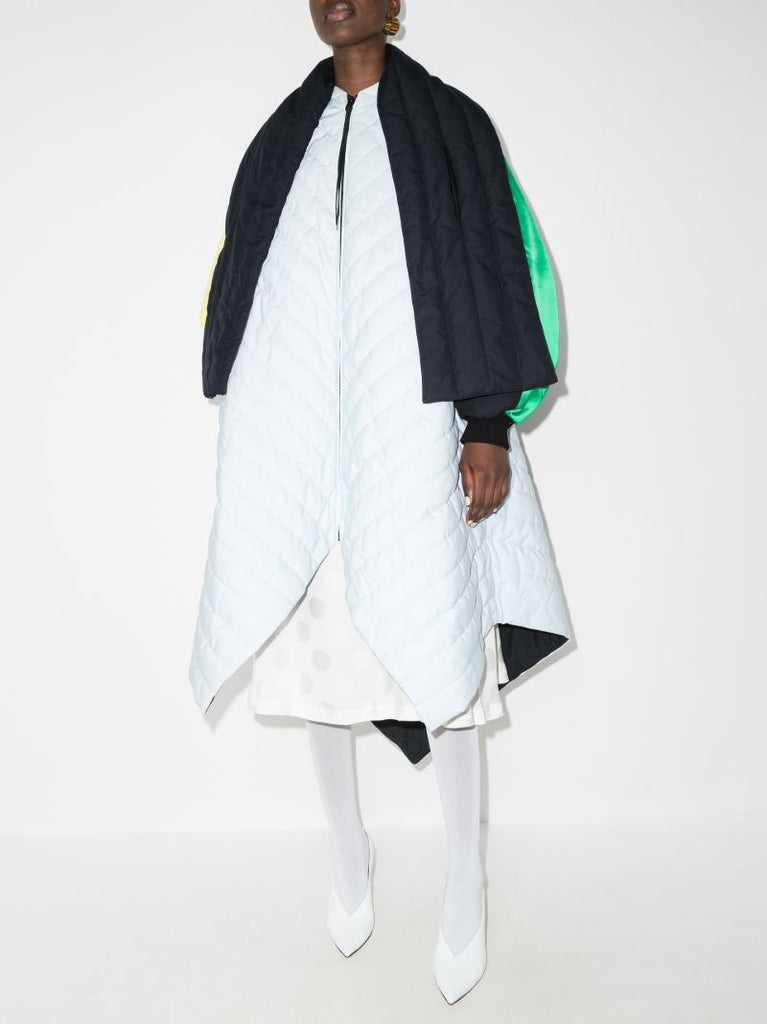 Colour Block Quilted Coat