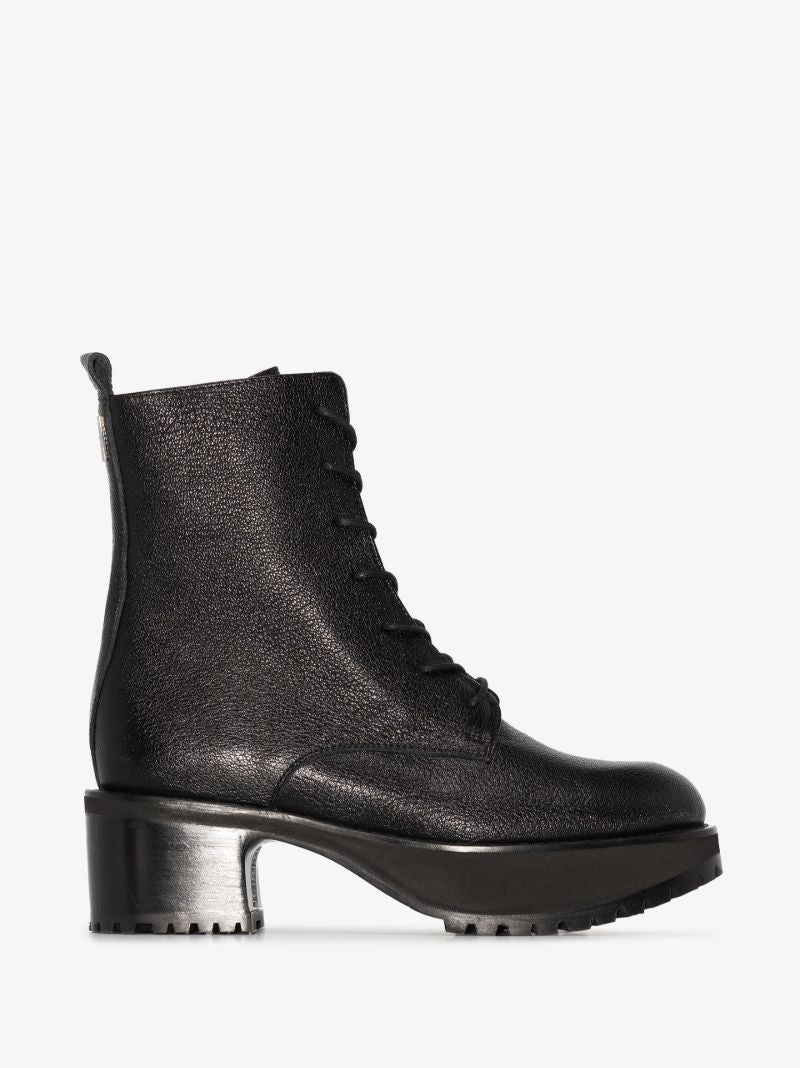 Black Cobain 60 Platform Leather Boots