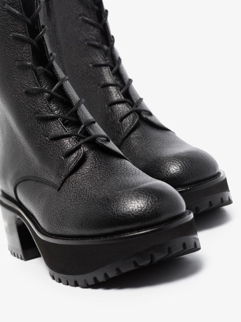 Black Cobain 60 Platform Leather Boots
