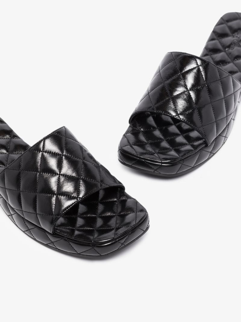 Black Lilo Patent Leather Sandals
