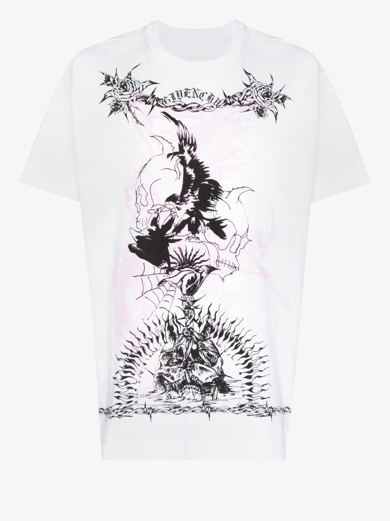 Gothic Print Cotton T-shirt