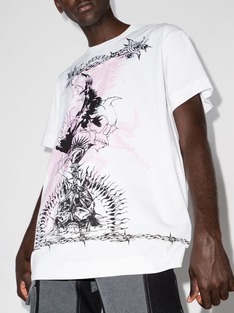 Gothic Print Cotton T-shirt