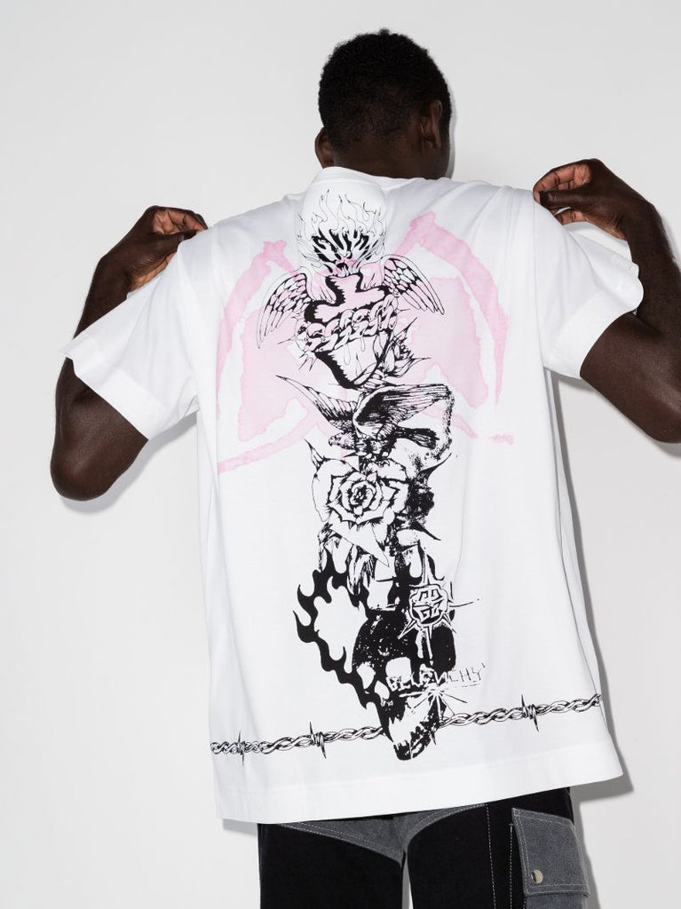 Gothic Print Cotton T-shirt