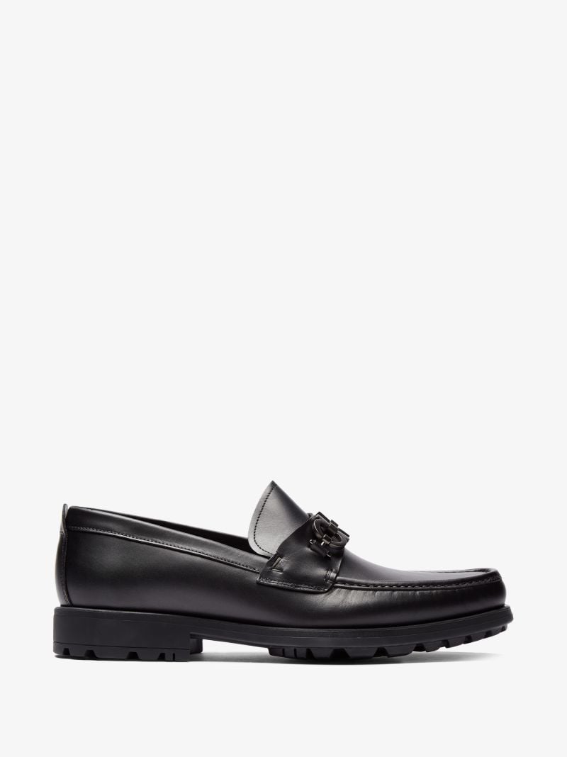 Black David Leather Loafers