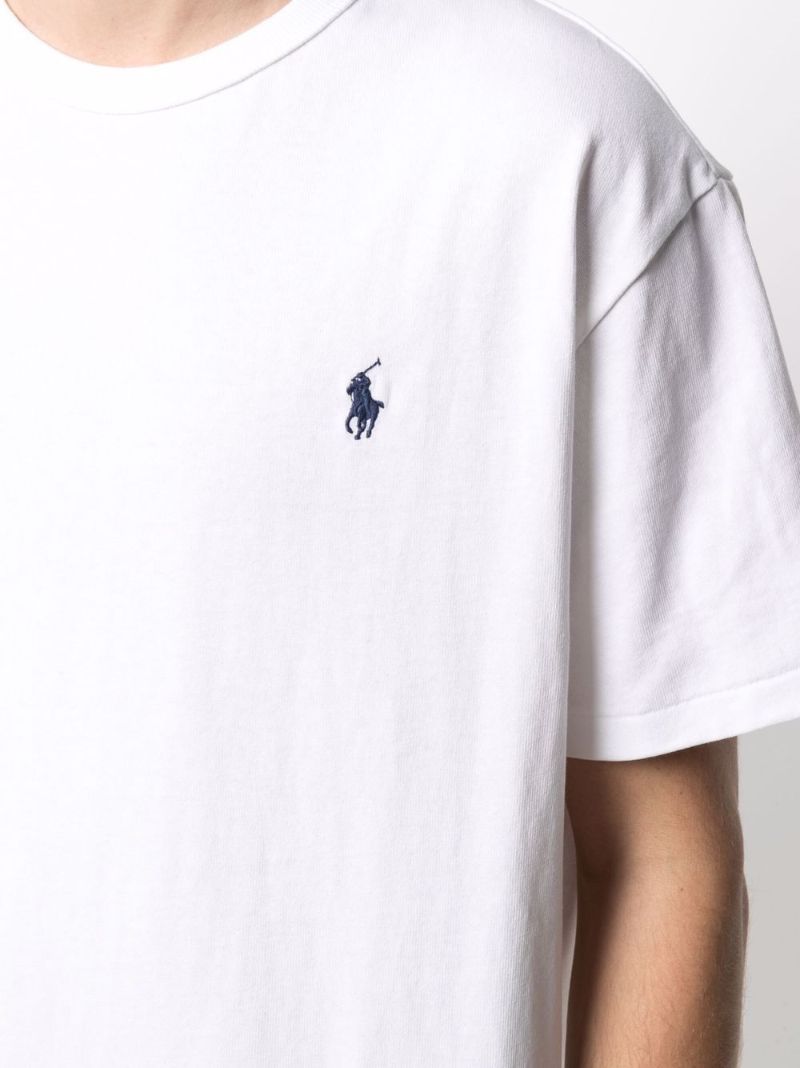 White Logo Cotton T-shirt