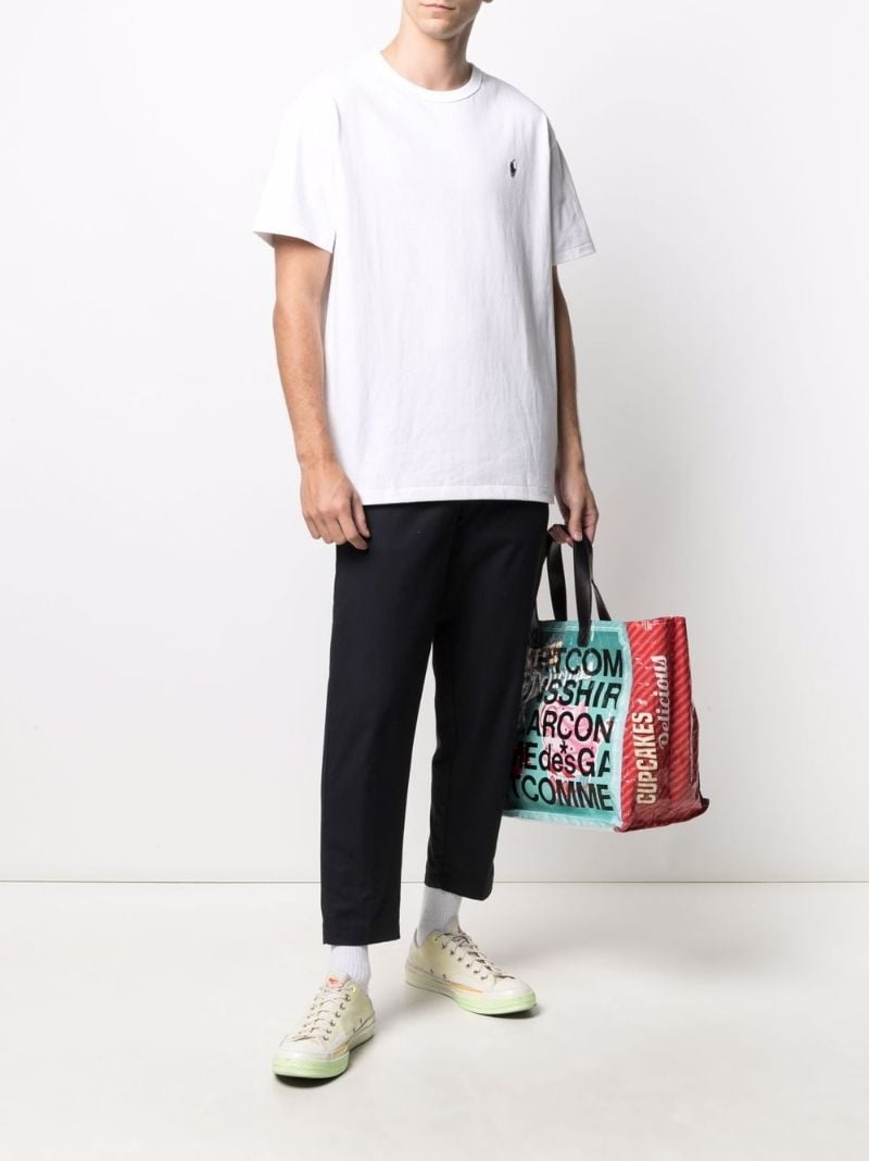 White Logo Cotton T-shirt