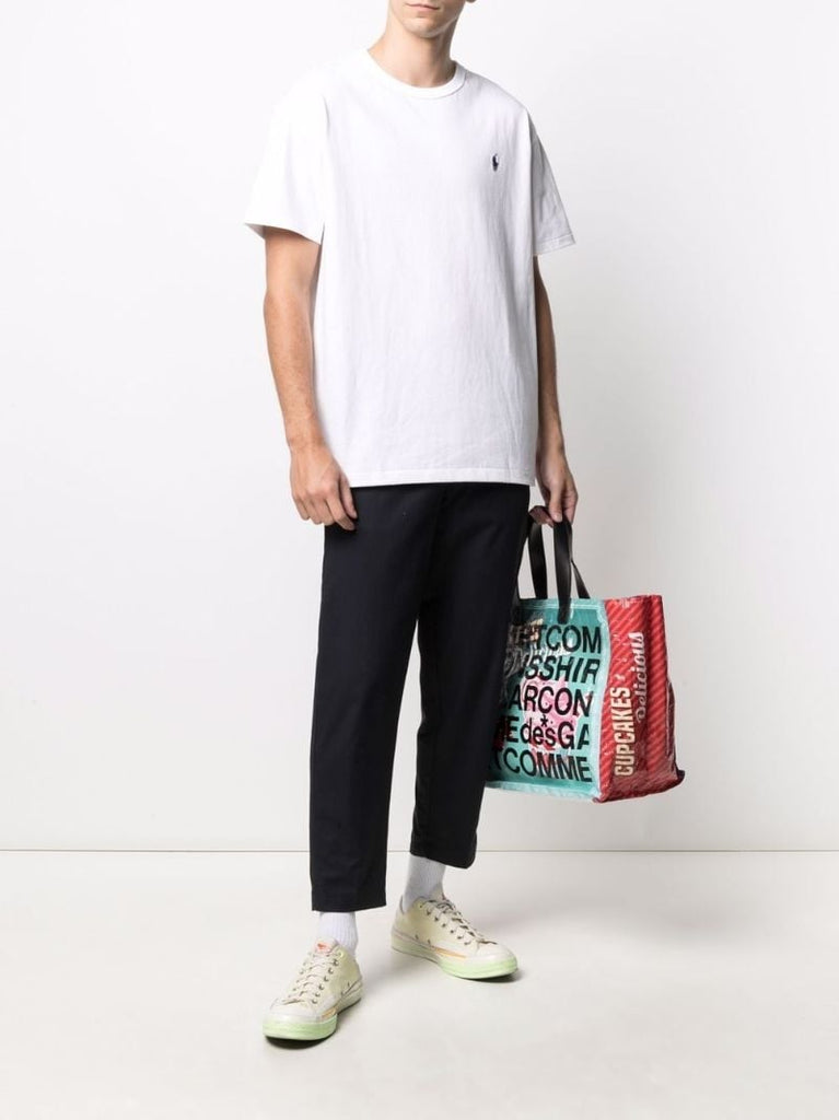 White Logo Cotton T-shirt