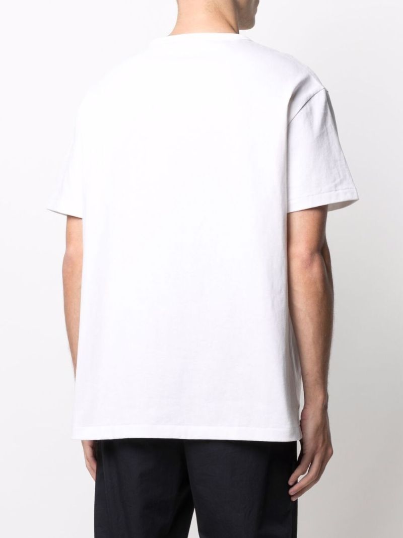 White Logo Cotton T-shirt