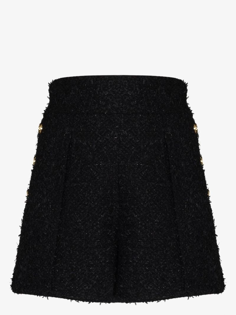 High Waist Tweed Shorts