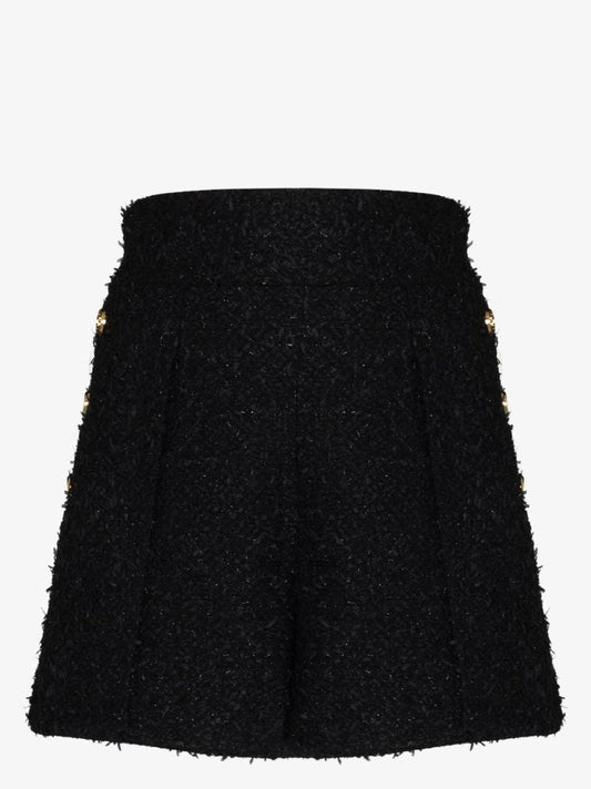 High Waist Tweed Shorts