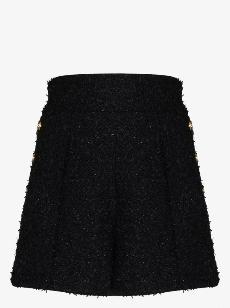 High Waist Tweed Shorts