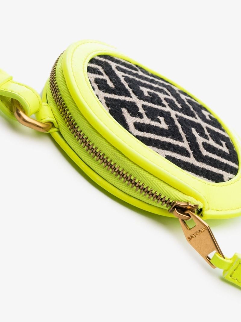 Neutral Monogram Jacquard Coin Purse