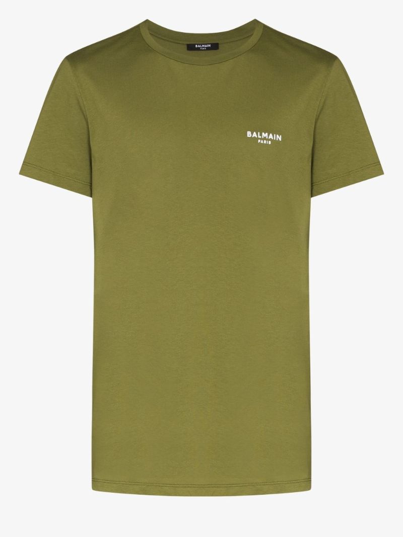 Flocked Logo Cotton T-shirt