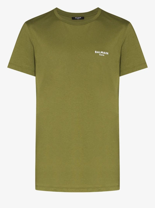 Flocked Logo Cotton T-shirt