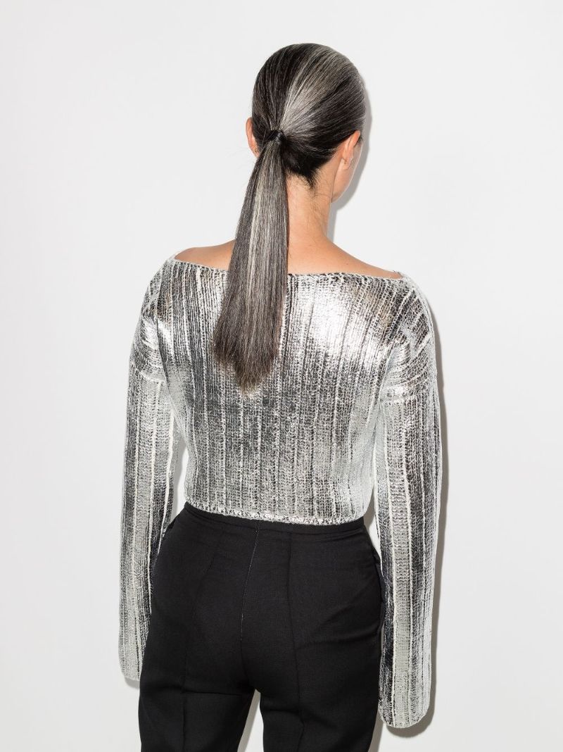 Cropped Knit Sweater